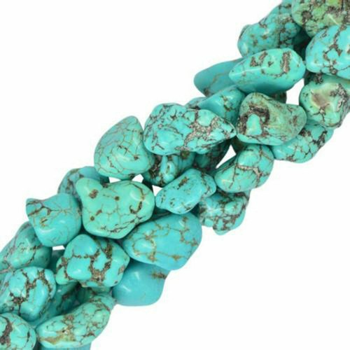 Natural Turquoise 10X12MM 100% Real Gemstone Nugget Loose Beads Strand 15" - 第 5/12 張圖片