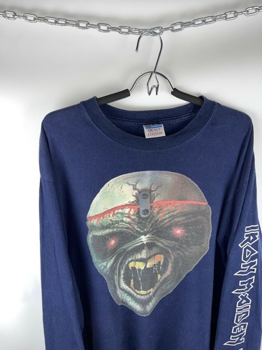 Iron Maiden FL Vintage Gildan Fun Club 17.6.2000 Langarm Band Tee Sweatshirt - Bild 2 von 7