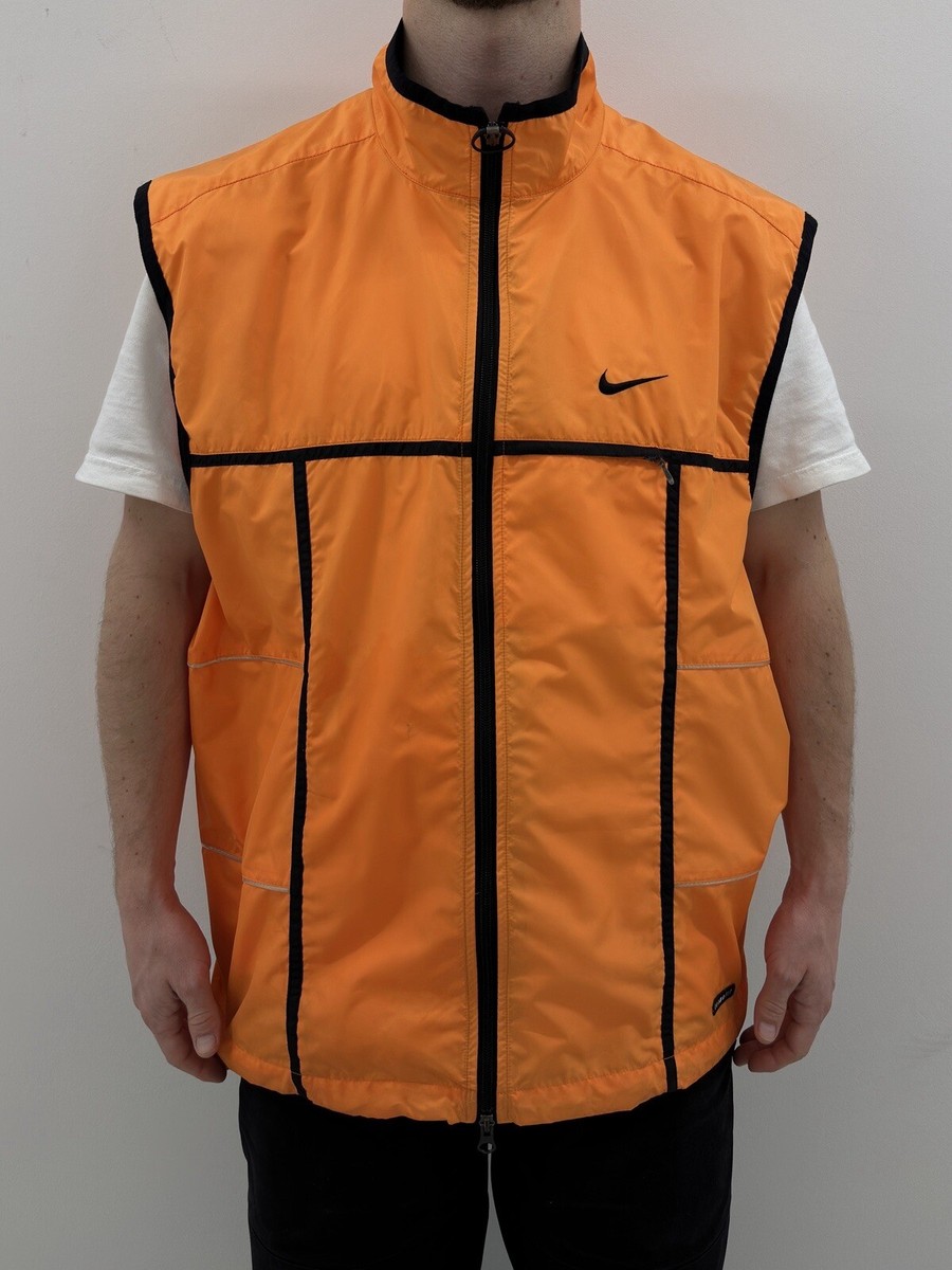 DDP Vintage 2000s Nike Hiking Vest orange Clima Fit Y2K outdoor