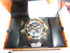 Stuhrling 4059 2 Quartz Chronograph Date Black Silicone Strap Mens Watch