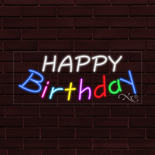 BRAND NEW "HAPPY BIRTHDAY" 30x12X1 INCH LED FLEX WINDOW/WALL INDOOR SIGN 30249 - Picture 1 of 1