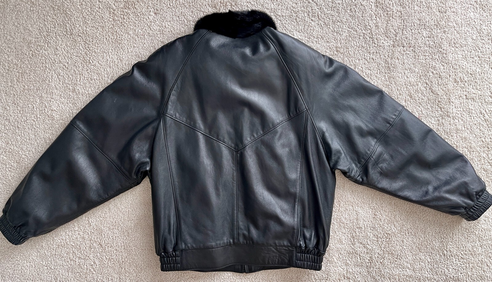 Reversible women's mink coat and leather bomber jacket-image