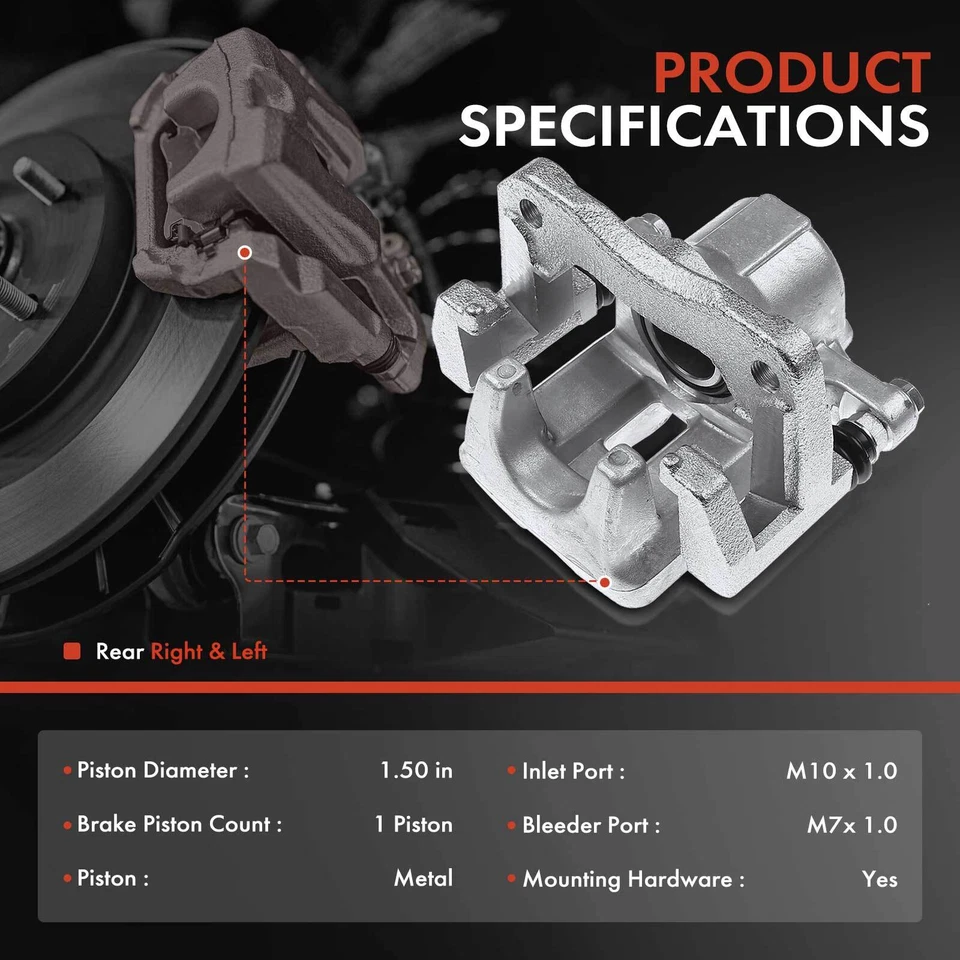Par de pinça de freio a disco traseira com suporte para Toyota RAV4 2012 2013 2014-2018 - Imagem 2 de 4