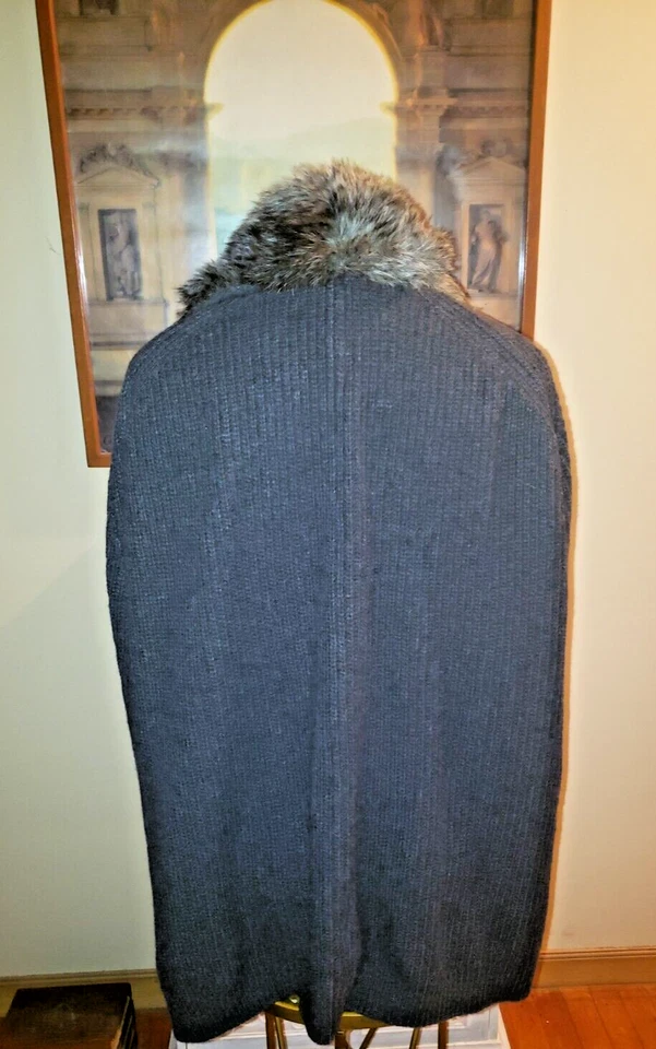 Banana Republic Mujer Poncho Suéter Con Cuello Extraíble Imitación Piel Talla S Foto 3 de 4