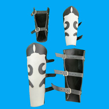 Halloween Vembracers Bracers Medieval Leather Warrior Lace Up Arm and Leg Armor