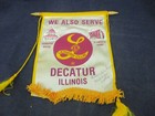 Vintage Lioness Club Banner Flag Decatur Illinois Signed Melvin Jones