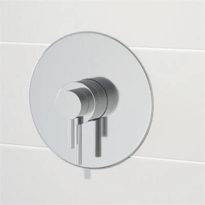 ARCHITECKT Round Thermostatic Concealed Shower Valve Silver, Chrome Bathroom Contemporary