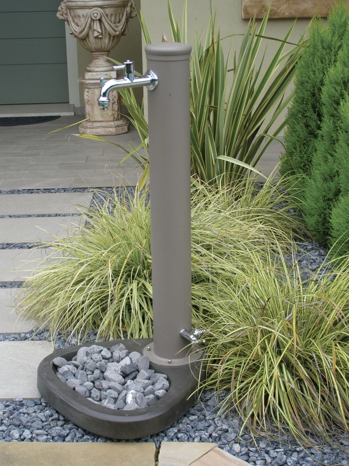 Wasserzapfstelle H 85 cm Edelstahl Wasserzapfsäule Brunnen Standbrunnen Art 80TO