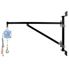 Wall Mount Jib Crane Electric Hoist Support 660lbs 180 Degree Rotation Steel