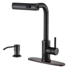 Touchless Kitchen Faucets with Pull Down Sprayer  Soap Dispenser, Single Hol...