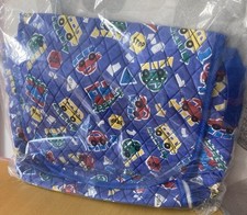 BLUE BOYS GIRLS VEHICLES CAR BUS TRAIN RETRO CHANGING BAG / MAT BNIW NEW BABY