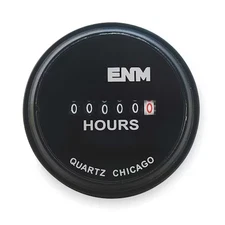 Enm T50a5279 Hour Meter, Electrical, 2.31 In, Round