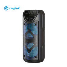 Bluetooth Speaker LED Light Show w/ Phone Stand - Radio TF USB Dual 3" Woofer