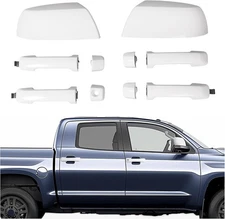 Door Handles & Mirror Covers Kit Assembly for 2011-2022 Toyota Tundra Crewmax