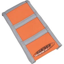 SDG Components 6-Ribbed Seat Cover - Grey/Orange - SXF 95940XOX