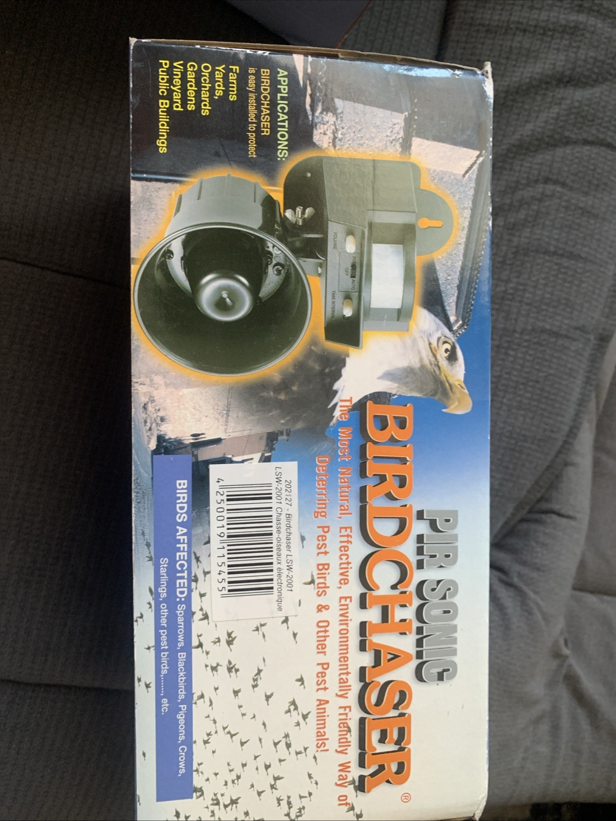 Birdchaser LSW-2001 contre les pigeons et déjections sur balcon