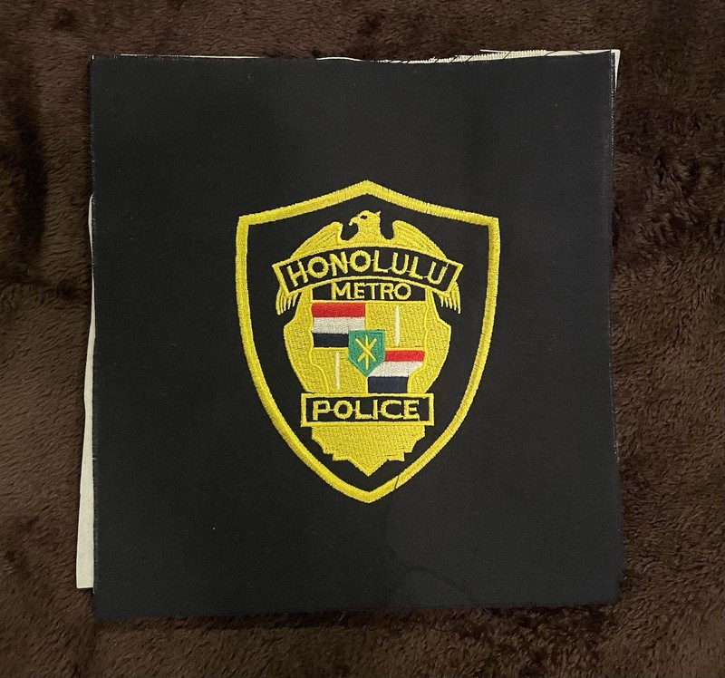 Honolulu Metro Police Patch Unfinished Movie / TV Prop