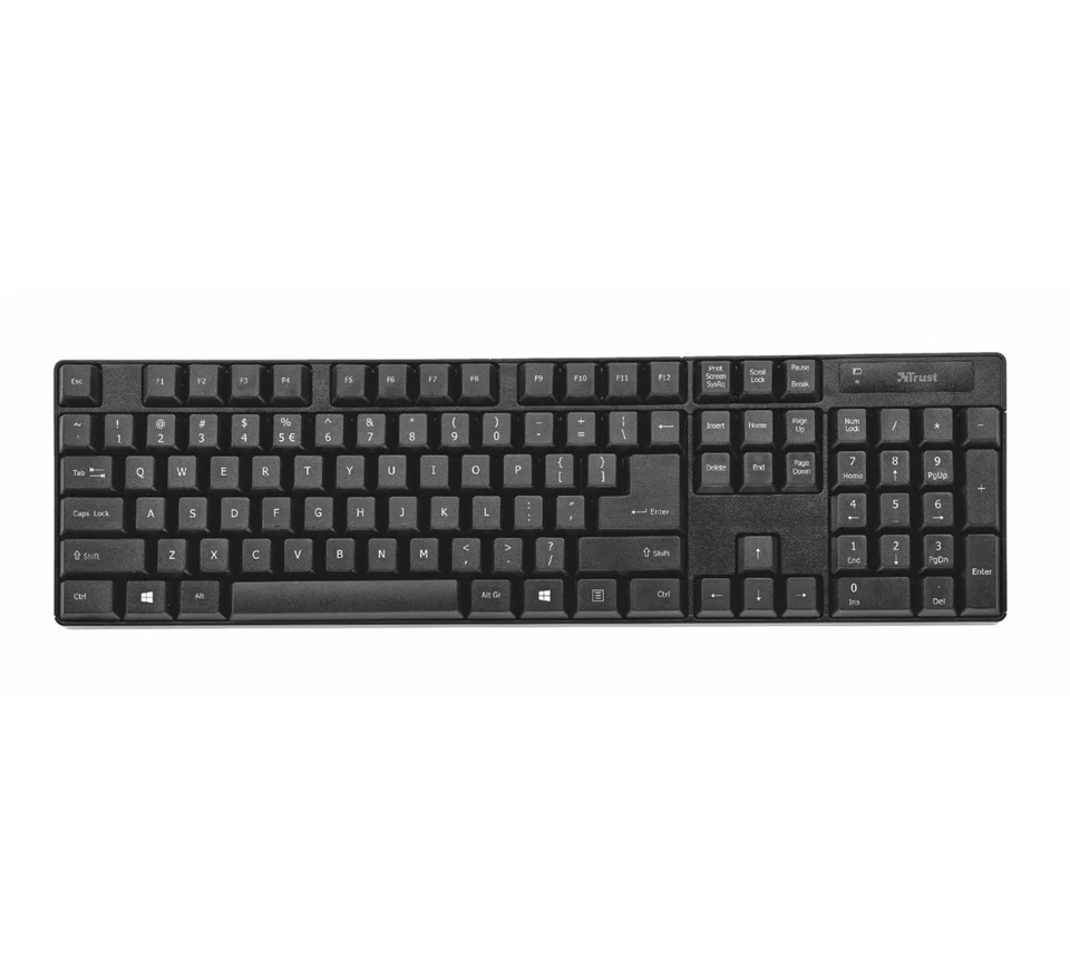 Trust QOBY 4 in 1 Home Office Bundle Wireless Keyboard & Mouse, Webcam & Headset - Image 2 of 4