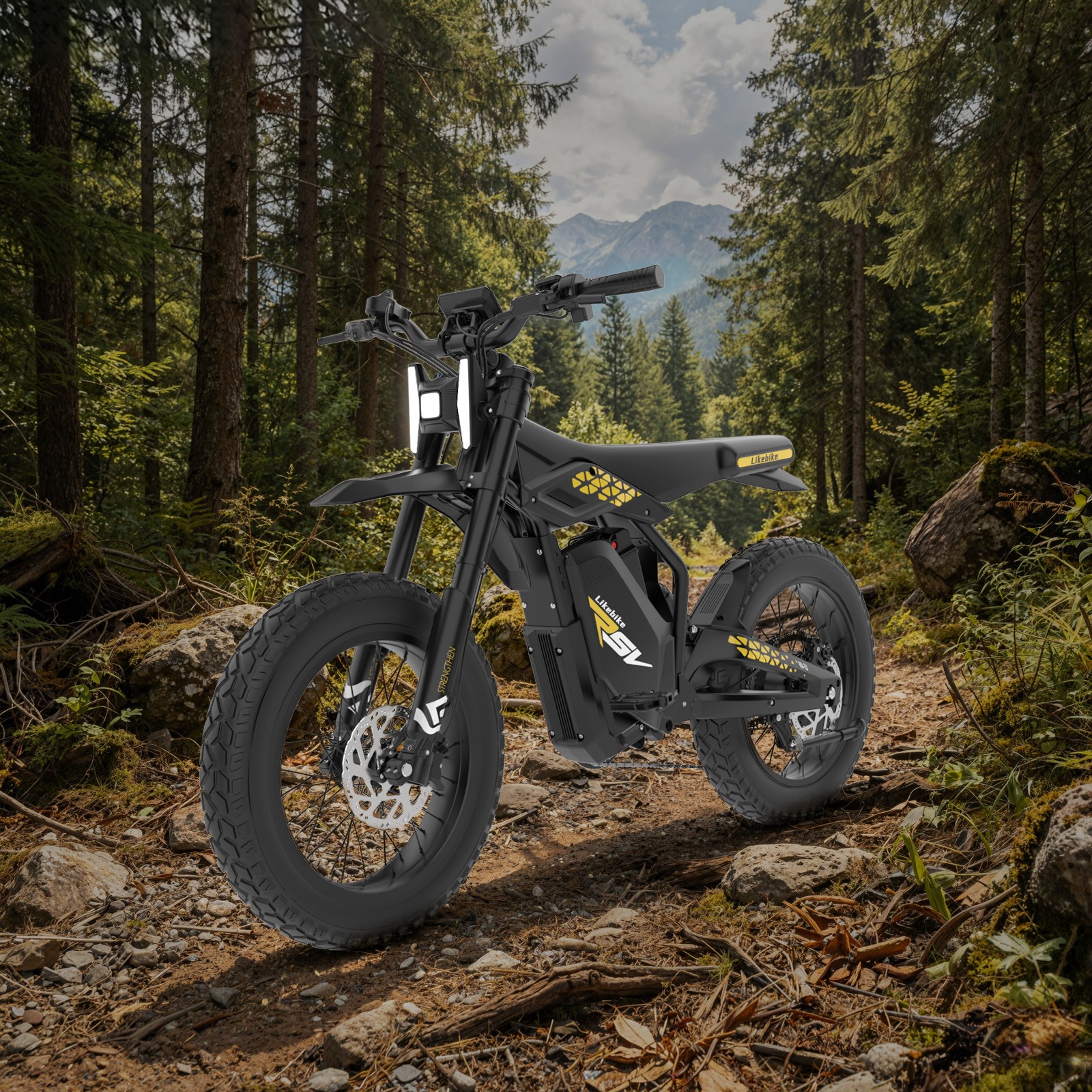 Adult Electric Dirt Bike 3000W Peak Electric Motorcycle 60V 27AH E-Moto 41MPH