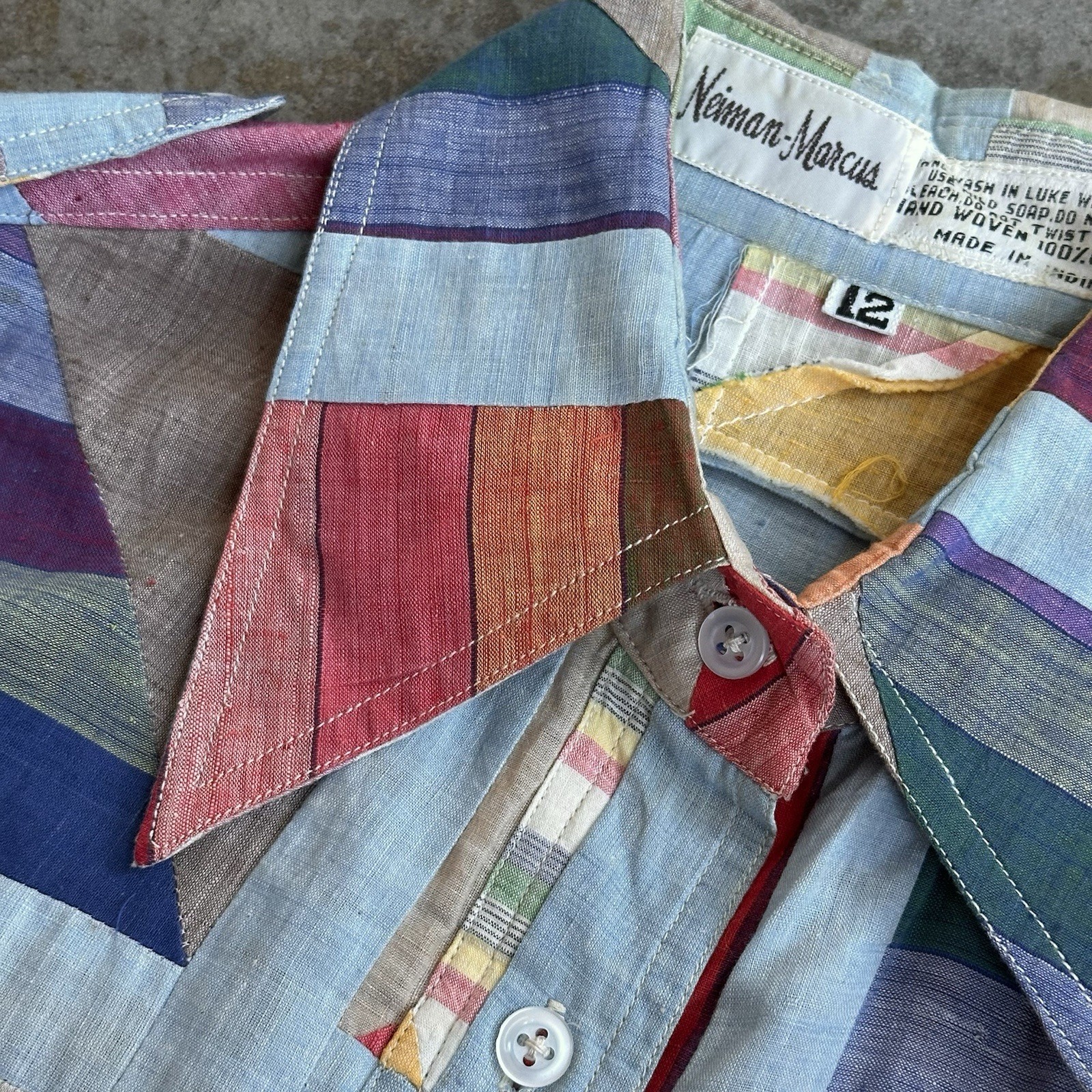 1970’s Neiman Marcus Patchwork Quilt Pattern Indi… - image 6