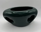 Haeger Pottery Dark Green Sculptural Vase,  Cut Outs Vintage Sticker On 1980’s