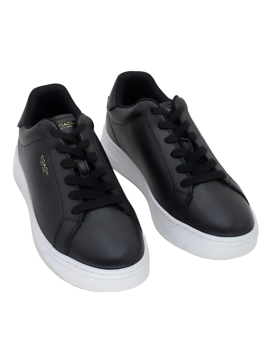 Coach Men's High Line Sneaker Leather Graphite Black Size 8M | eBay