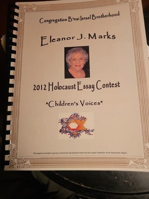 Eleanor J. Marks 2012 Holocaust Essay Contest ''Children's Voices'' 