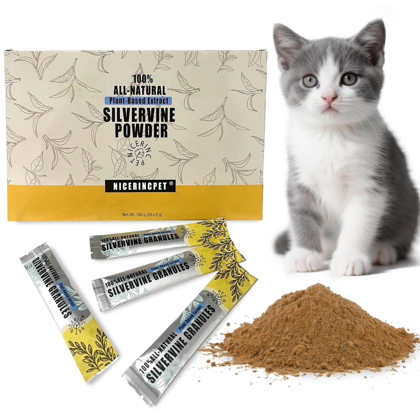 20Pack Silvervine Lickable Formula Individually Packaged for Cat Toys,Organic...