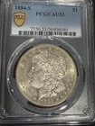 1884 S Morgan Silver Dollar PCGS AU-53