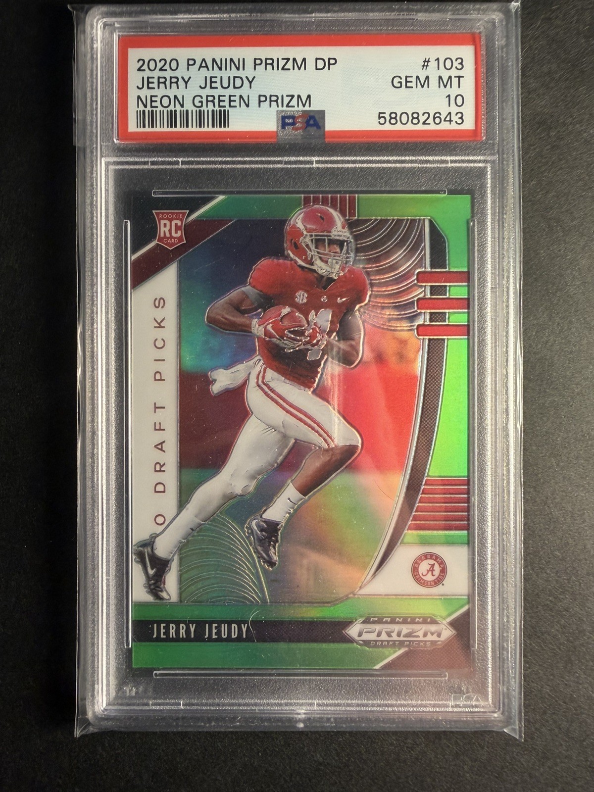 Jerry Jeudy Panini Prizm Draft Picks #103 Neon Green