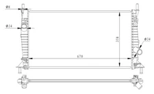 NRF 550014 radiator, engine cooling for Mazda