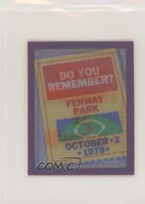 1988 Score Do You Remember? Inserts Bucky Dent #17 te2