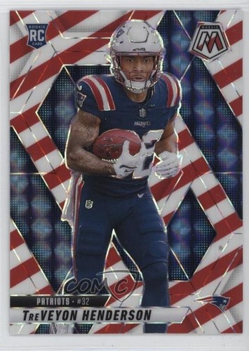2025 Panini Mosaic Rookies Red & White Stripe Prizm TreVeyon Henderson #325 1q03