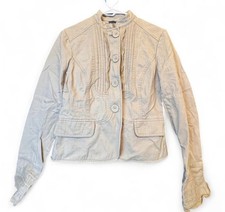 Vtg-Style Apt. 9 Tan Khaki Lace Trim Blazer Jacket - Size S