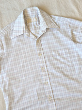 Sears Golden Comfort Vintage 70s Men's Classic Preppy Office Work Shirt Large