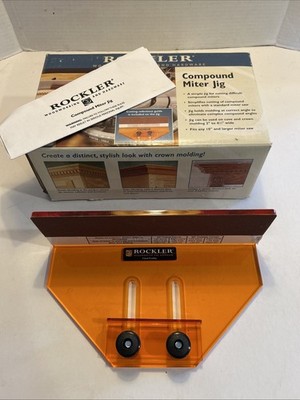 Rockler Compound Miter Jig New Woodworking Fits 10'' Or Larger Miter Saw