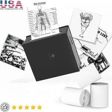 Mini Thermal Sticker Printer Portable Bluetooth Label Maker DIY Notes Kids New