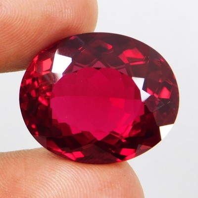 Certified PIGEON BLOOD RED Ruby 37.10 Ct. Natural Untreated OVAL Cut Exclusive