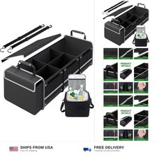 Snuopfy Trunk Organizer - Foldable Car Organizer for SUVs Sedans Storage