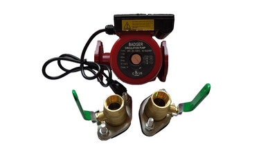 3 speed Circulating Pump with Cord 34 GPM with (2) 3/4'' Flanged Ball Valves