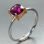 Handmade Natural Rhodolite Ring 925 Sterling Silver Size 7.75 /R466020