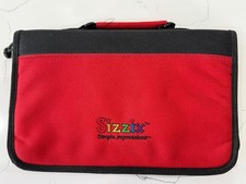 Sizzix Red Simple Impressions Empty Zippered Storage Case Holds 40 Folders Craft