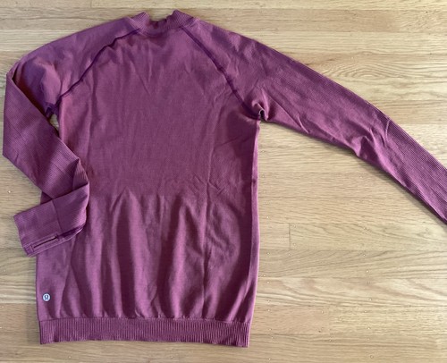 Lululemon angedeuteter Rollkragenpullover Wollmischung Langarm Basisschicht Damen Large - Bild 4 von 5