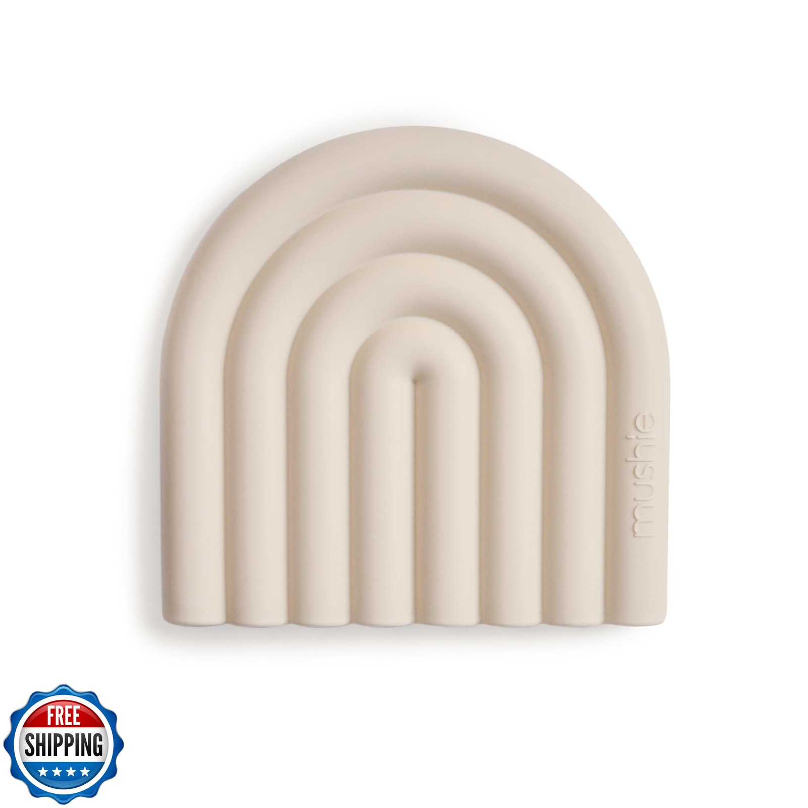 mushie Silicone Baby Teether Toy | Rainbow (Shifting Sand)