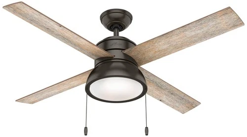 52" Hunter Loki LED Noble Bronze Ceiling Fan with Pull Chains - Picture 1 of 10