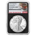 2024-S Proof $1 American Silver Eagle NGC PF69UC ER Trolley Label Retro Core