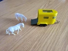 Vintage Matchbox Lesney #43  Pony Trailer with horses - Yellow - Beautiful!