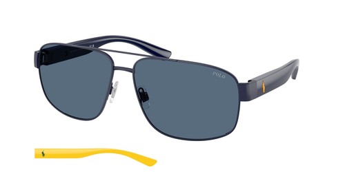POLO PH3156 927380 Semi Shiny Navy Blue Dark Blue 62 mm Men's Sunglasses - 第 2/2 張圖片