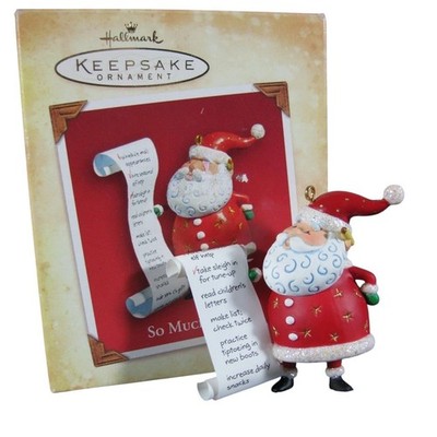 Santa's List So Much To Do 2004 Hallmark Keepsake Christmas Tree Ornament Boxed