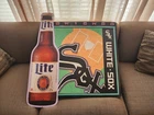 Vintage Chicago White Sox Miller Lite Metal Tin Sign 33" x 36"